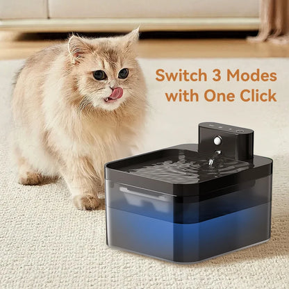 Wireless Smart Pet Water Fountain 2600mAh with Infrared Sensor